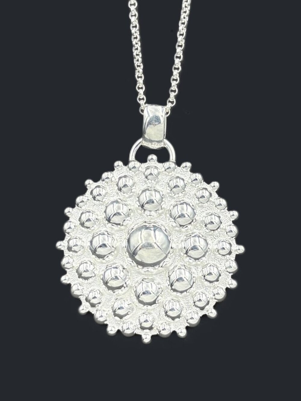 Christofle Sterling Silver Perles Pendant Necklace